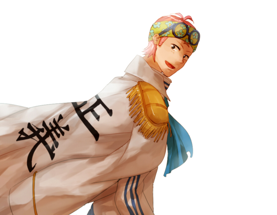1boy, calamin, epaulettes, headband, jacket_on_shoulder, koby_(one_piece), male_focus, military