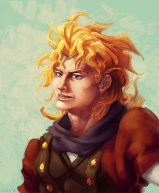 1boy, black_eyes, blonde_hair, dio_brando, jojo_no_kimyou_na_bouken, lordofthepies, male_focus, realistic