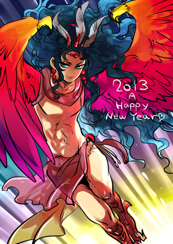 10s, 1boy, 2013, black_hair, claws, green_eyes, jojo_no_kimyou_na_bouken, kars_(jojo)