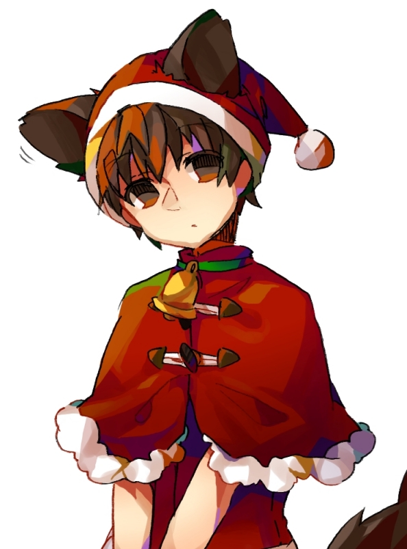 1boy, aged_down, animal_ears, bad_id, bad_pixiv_id, bell, brown_eyes, brown_hair
