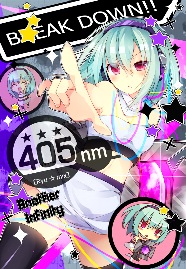 1girl, 405nm, bad_id, bad_pixiv_id, beatmania_iidx, beatmania_iidx_20_tricoro, bemani, blue_hair