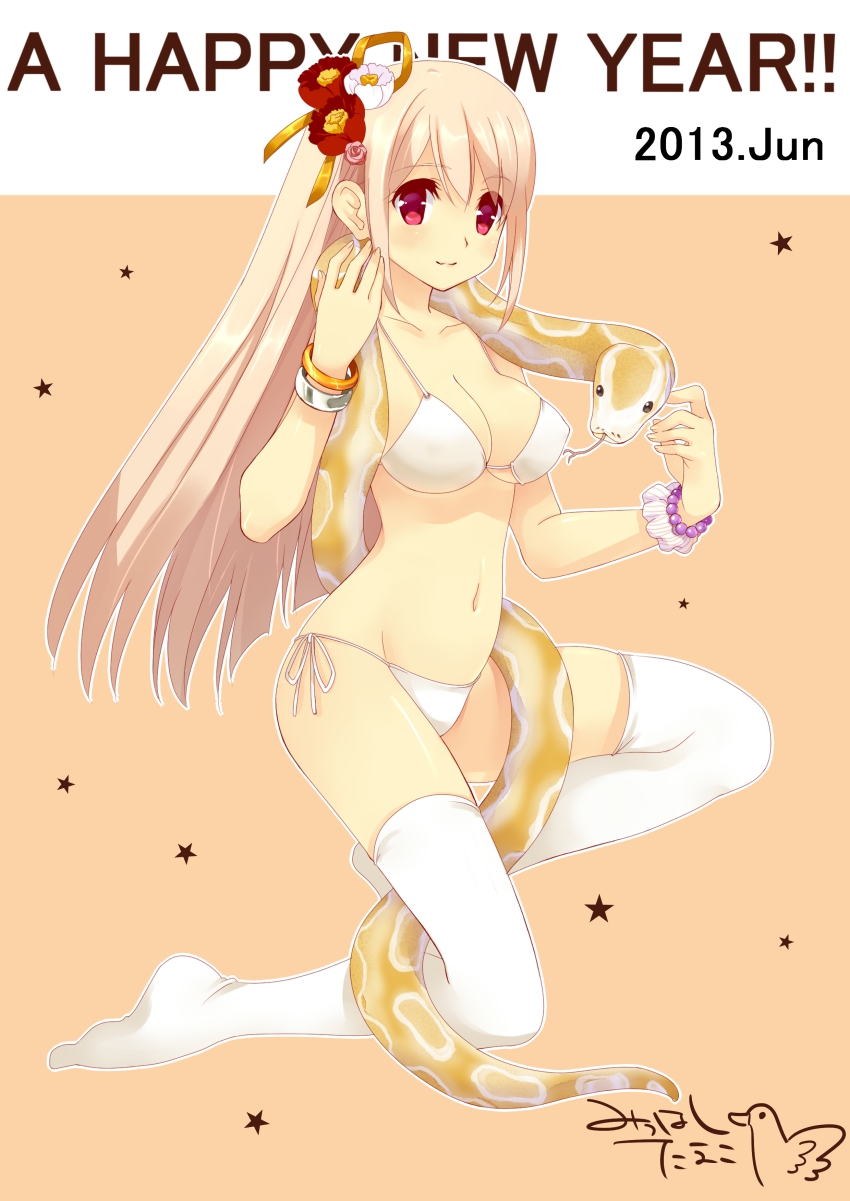 10s, 1girl, 2013, absurdres, bad_id, bad_pixiv_id, bikini, blonde_hair