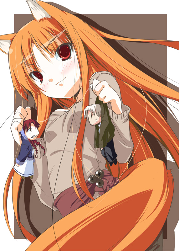 00s, 1boy, 2girls, animal_ears, blush, braid, chibi, chloe