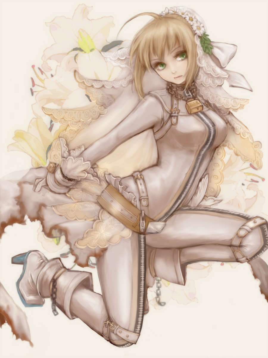 10s, 1girl, ahoge, bad_id, bad_pixiv_id, belt, blonde_hair, boots