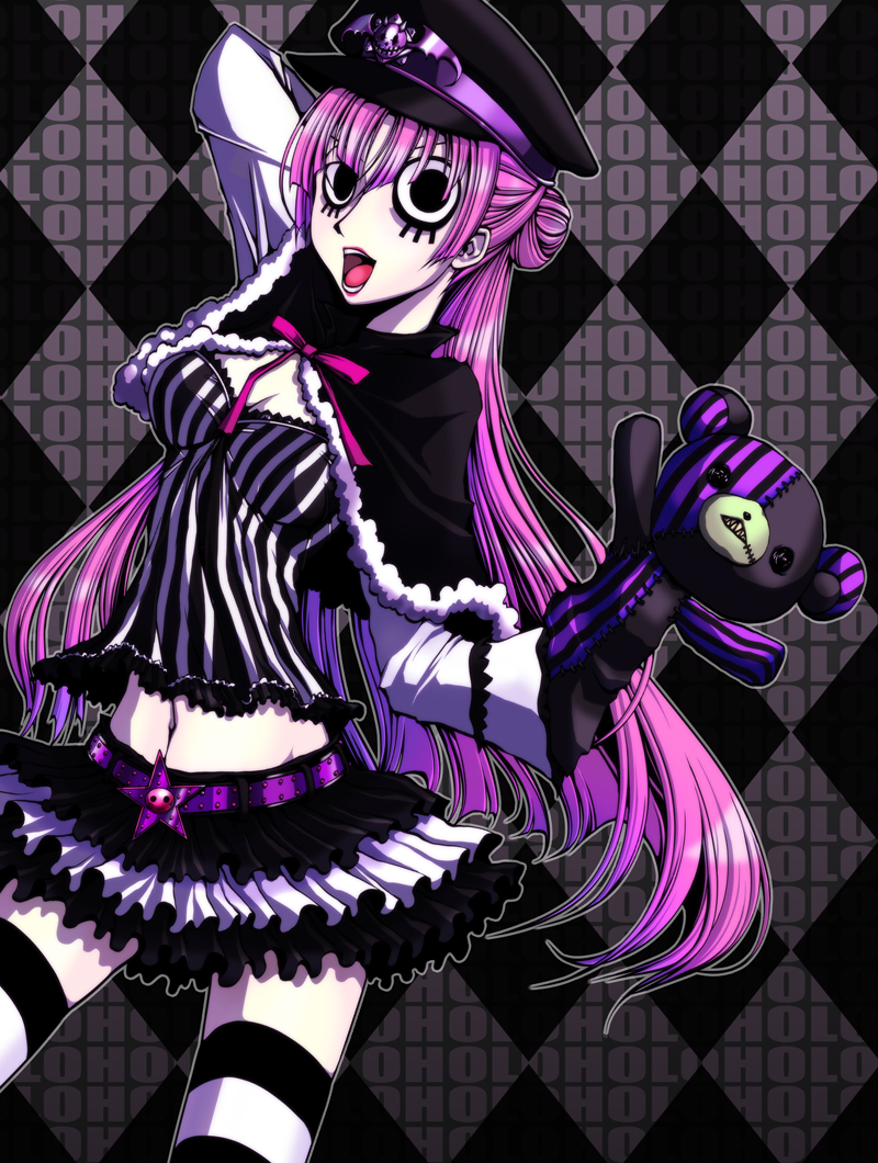 1girl, alternate_costume, female_focus, hat, lipstick, makeup, one_piece, perona