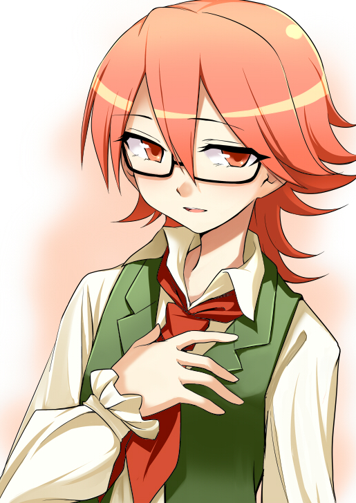 1girl, androgynous, bokujou_monogatari, bokujou_monogatari:_hajimari_no_daichi, glasses, hand_on_own_chest, harvest_moon, kumadano