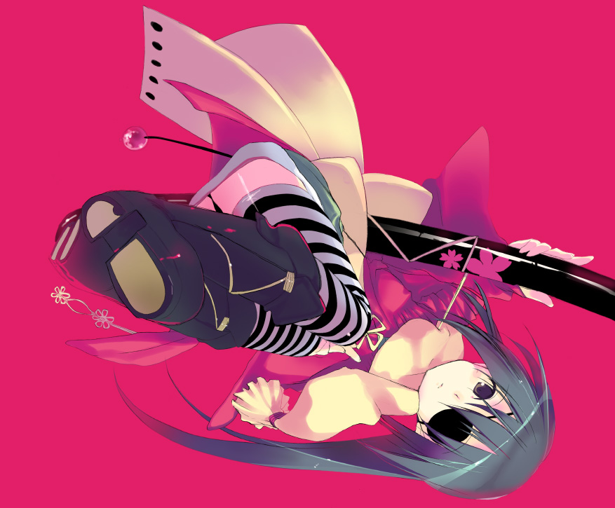 00s, 1girl, black_&amp;_white, eyepatch, female_focus, gintama, katana, oka_asaha