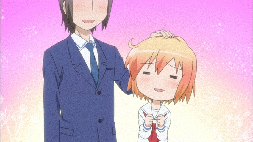 10s, 1boy, 1girl, animated, animated_gif, black_hair, blazer, blush