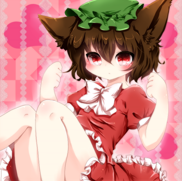 1girl, animal_ears, arare_mochiko, bad_id, bad_pixiv_id, blush, bow, brown_hair