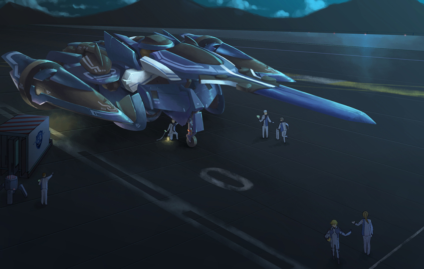 00s, 6+boys, aircraft, airplane, bad_id, bad_pixiv_id, beam_rifle, billy_katagiri