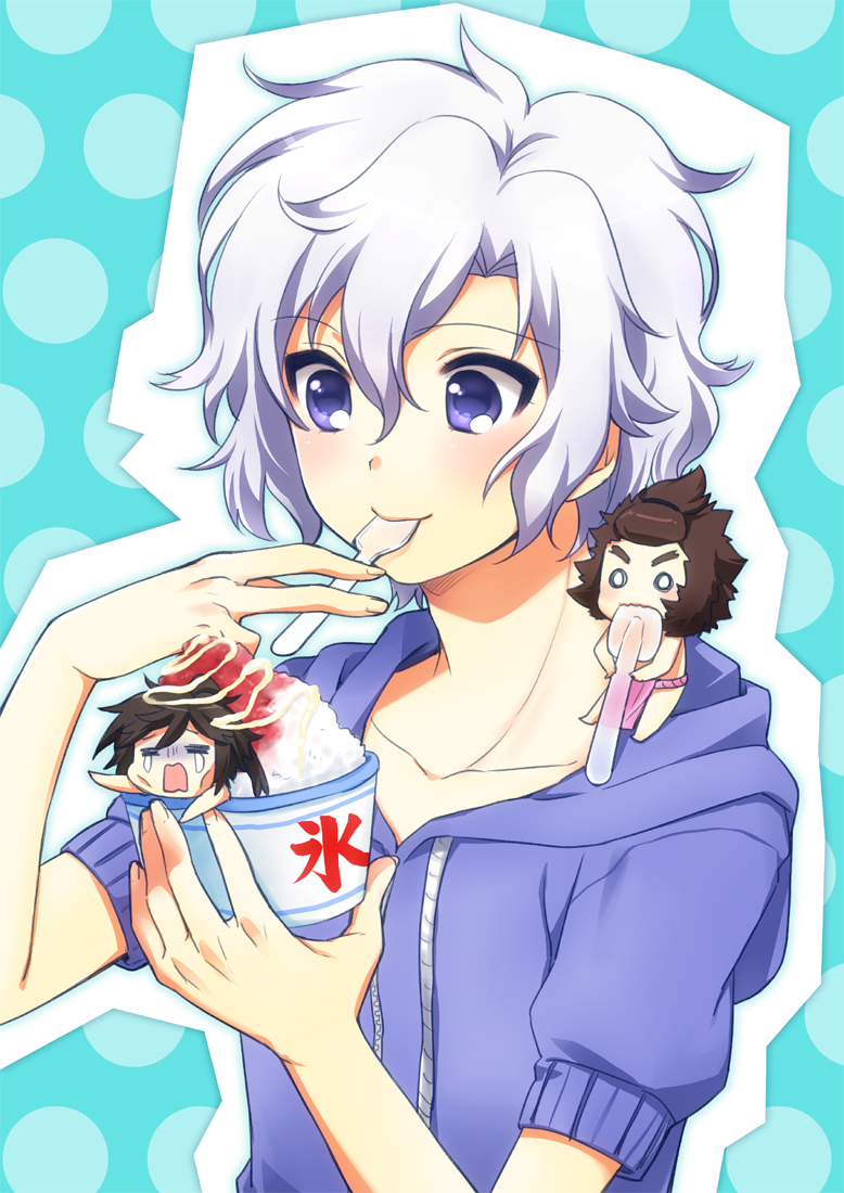 3boys, bad_id, bad_pixiv_id, blush, maeda_keiji_(sengoku_basara), male_focus, mini_person, miniboy