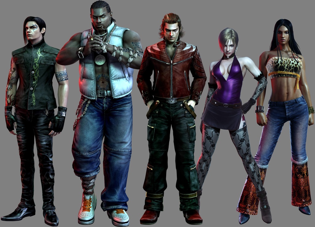 2girls, 3boys, aaron, beat_down_fists_of_vengeance, capcom, everyone, gina, jason_g