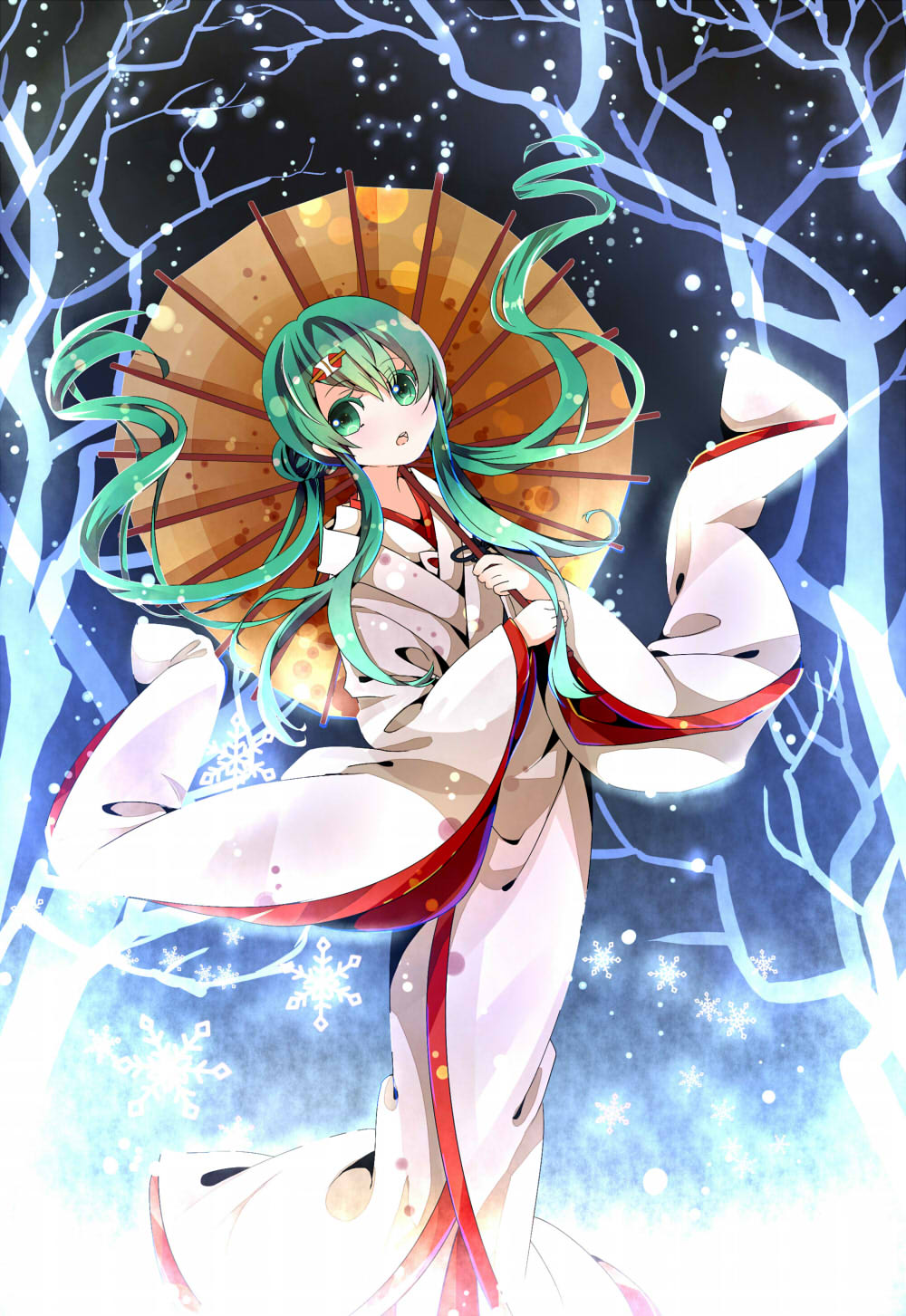 1girl, female_focus, green_eyes, green_hair, hair_ornament, hatsune_miku, highres, long_hair