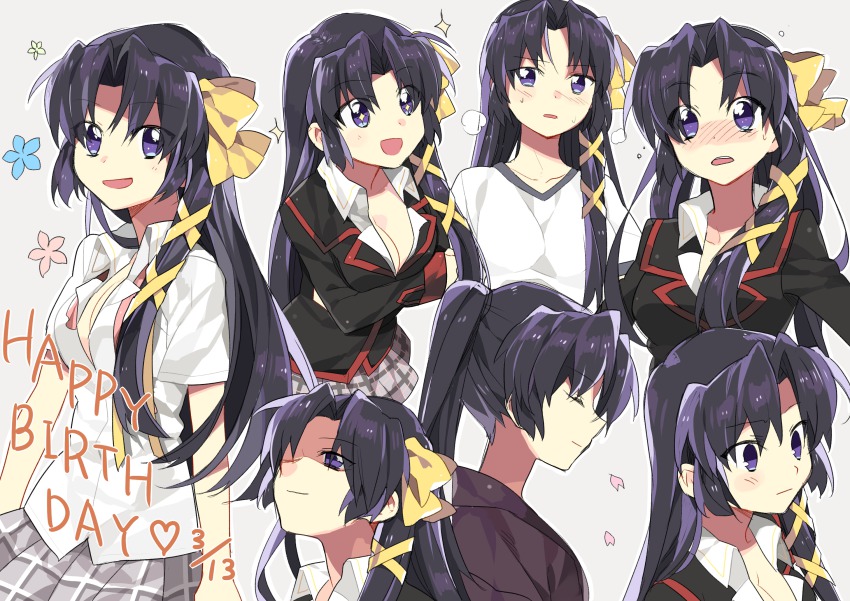 bad_id, bad_pixiv_id, black_hair, collared_shirt, gym_uniform, hair_intakes, happy_birthday, highres