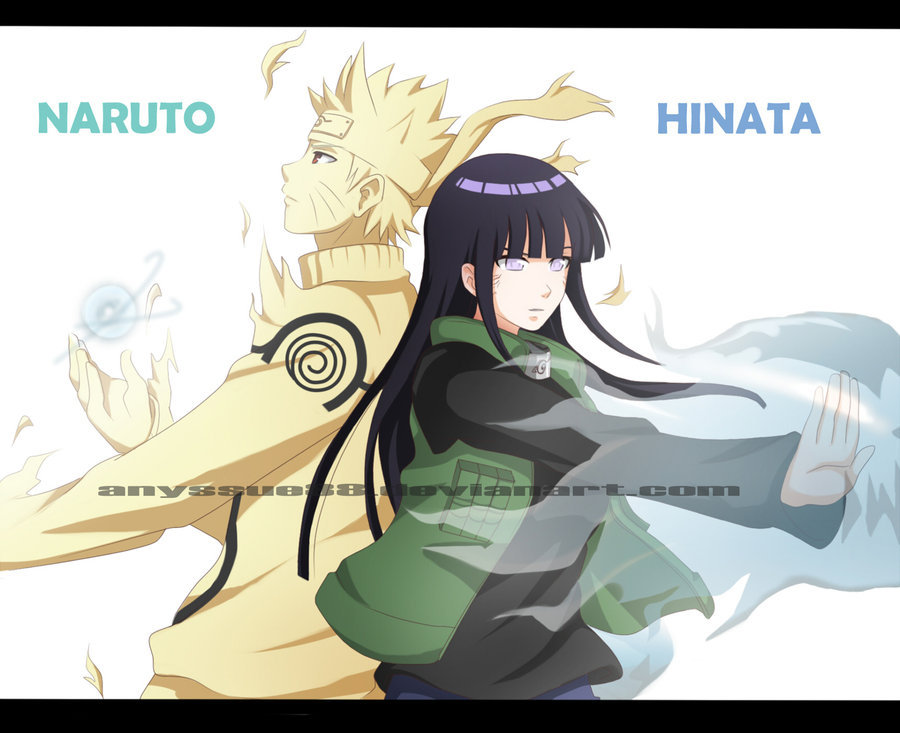 1boy, 1girl, aura, back-to-back, black_hair, flak_jacket, hyuuga_hinata, jacket