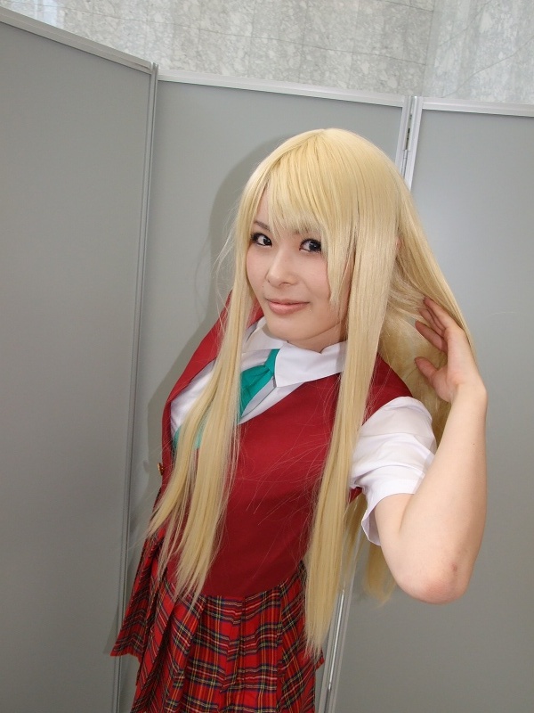blonde_hair, cosplay, kneehighs, mahou_sensei_negima!, mio_(cosplayer), photo_(medium), school_uniform, serafuku