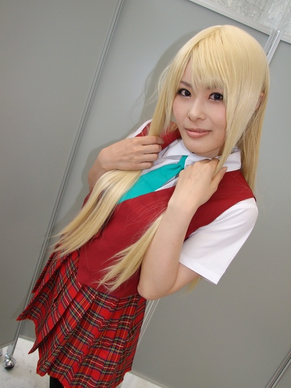 blonde_hair, cosplay, kneehighs, mahou_sensei_negima!, mio_(cosplayer), photo_(medium), school_uniform, serafuku