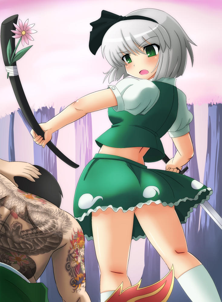 1boy, 1girl, artist_self-insert, bad_id, bad_pixiv_id, black_hair, ganesha, green_eyes