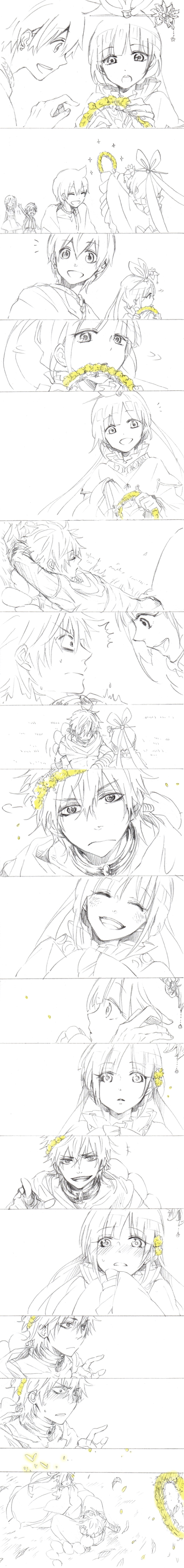 2girls, 3boys, absurdres, aladdin_(magi), alibaba_saluja, bad_id, bad_pixiv_id, blush