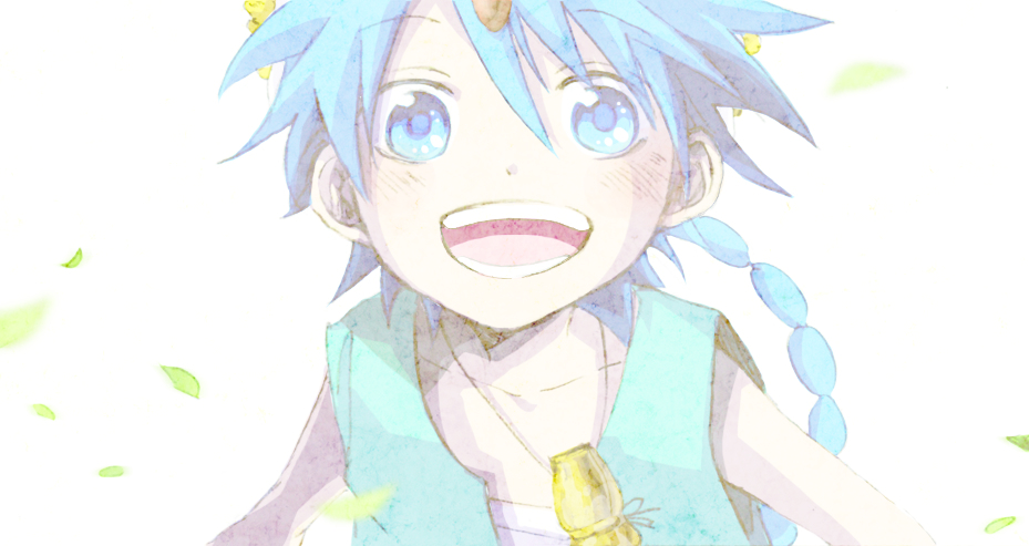 1boy, aladdin_(magi), bad_id, bad_pixiv_id, blue_eyes, blue_hair, braid, en_(sanote)