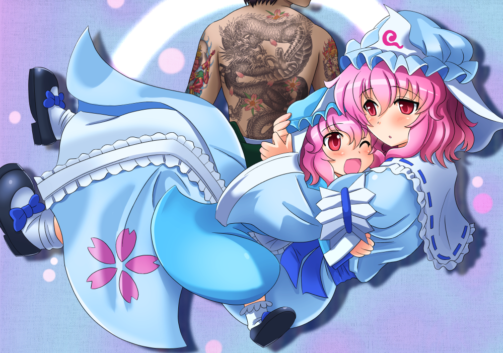 2girls, artist_self-insert, bad_id, bad_pixiv_id, child, dual_persona, female_focus, ganesha