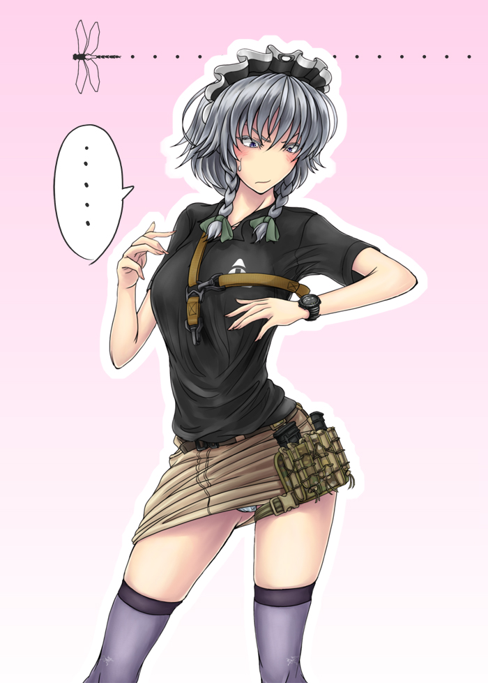 ..., 1girl, belt, blue_eyes, blush, braid, bug, dragonfly