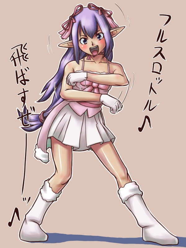 1girl, amami_haruka, amami_haruka_(cosplay), blush, boots, cosplay, crossover, cute_&amp;_girly_(idolmaster)