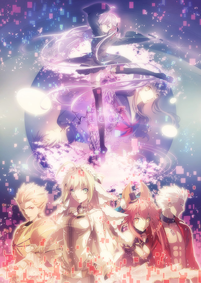 10s, 3boys, 4girls, archer_(cool_and_wild)_(fate), archer_(fate), armor, bb_(fate), bb_(fate/extra)