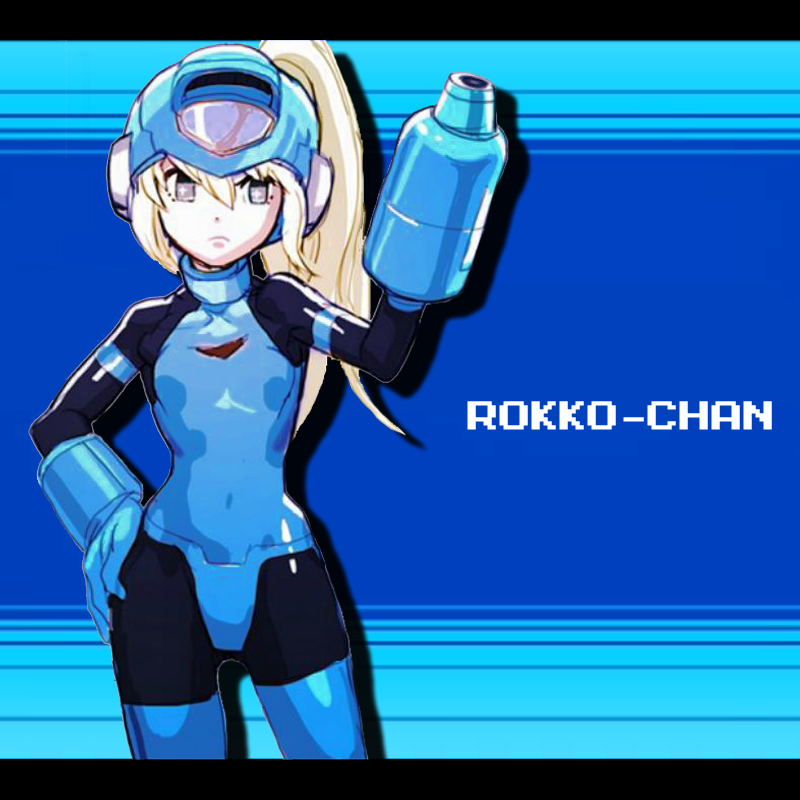 capcom, long_hair, mega_man_(series), mega_man_(classic), rokko-chan, rokko-chan_(character), tagme, weapon