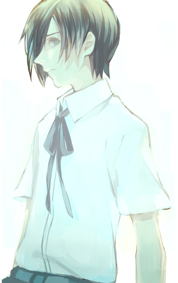 1boy, atlus, blue_eyes, blue_hair, male_focus, matching_hair/eyes, persona, persona_3