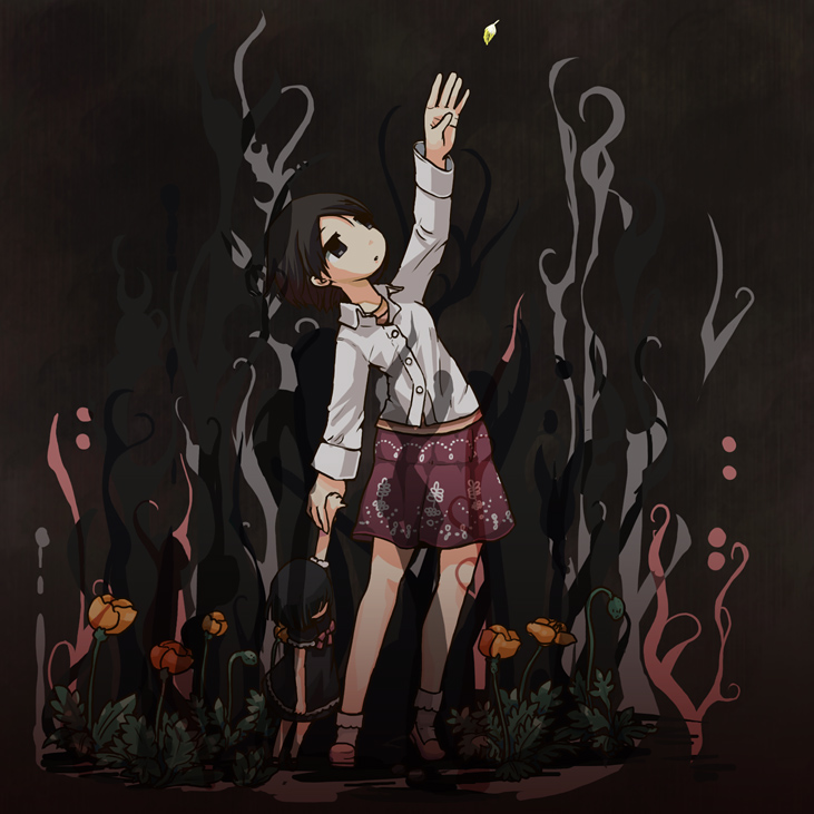 asou_misaki, bad_id, bad_pixiv_id, black_eyes, black_hair, bow, brown_hair, character_doll