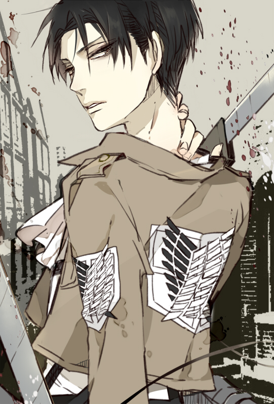 1boy, ascot, bad_id, bad_pixiv_id, black_eyes, black_hair, from_behind, jacket