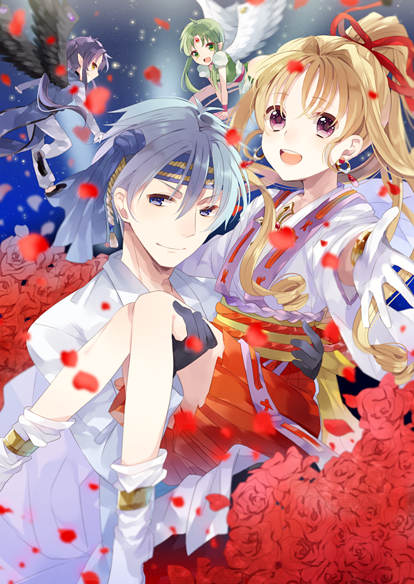 1990s_(style), 2boys, 2girls, 88_(kimidori_midori), access_time, bad_id, bad_pixiv_id, blonde_hair