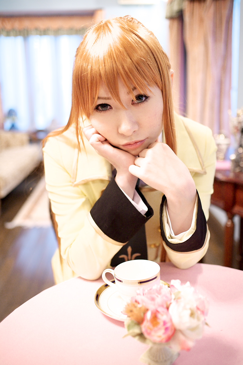 1girl, blazer, blue_eyes, chippi, code_geass, color_contacts, cosplay, east_asian