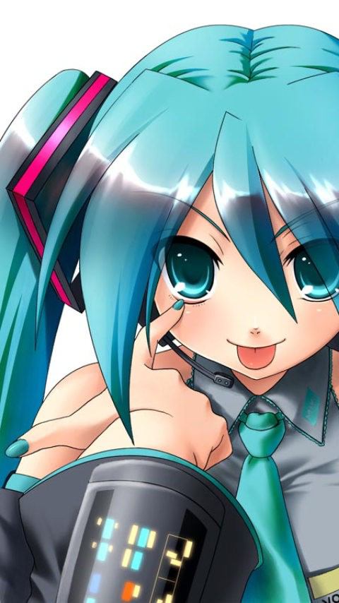 1girl, 920-k, akanbe, cropped, eyelid_pull, female_focus, hatsune_miku, solo