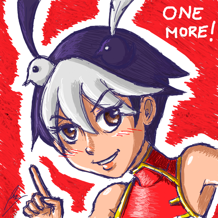 1girl, animal, animal_on_head, bare_shoulders, bird, bird_on_head, black_hair, blush