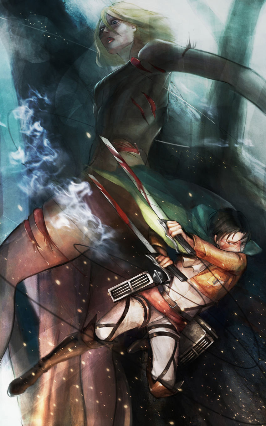 1boy, 1girl, absurdres, ascot, bad_id, bad_pixiv_id, black_eyes, black_hair