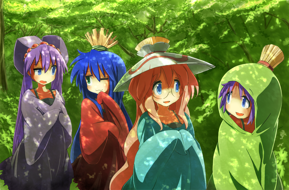 4girls, amy_(zelda), beth_(poe)_(zelda), blue_eyes, blue_hair, cosplay, green_eyes, hat