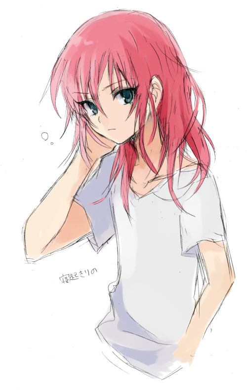 1boy, barufoa, hair_down, inazuma_eleven_(series), inazuma_eleven_go, kirino_ranmaru, male_focus, pink_hair