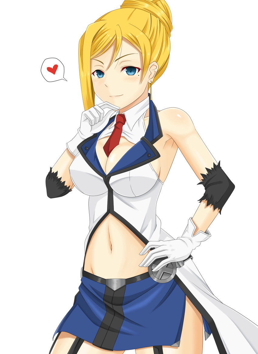 1girl, absurdres, arc_system_works, bare_shoulders, blazblue, blazblue_remix_heart, blonde_hair, blue_eyes