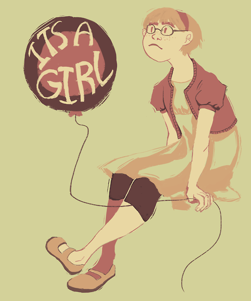 1boy, androgynous, ariga_makoto, brown_hair, crossdressing, crossdressing_(mtf), english_text, glasses