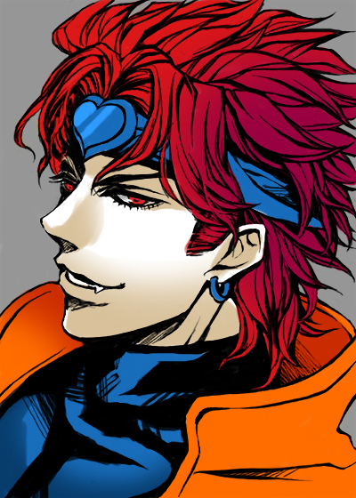1boy, dio_brando, fang, headband, heart, hidaka_(azurite), jojo_no_kimyou_na_bouken, male_focus
