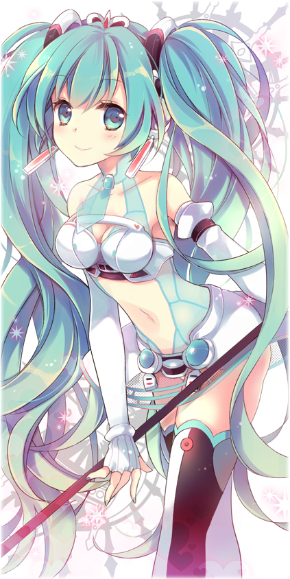 1girl, alternate_costume, aqua_eyes, aqua_hair, bad_id, bad_pixiv_id, female_focus, flag