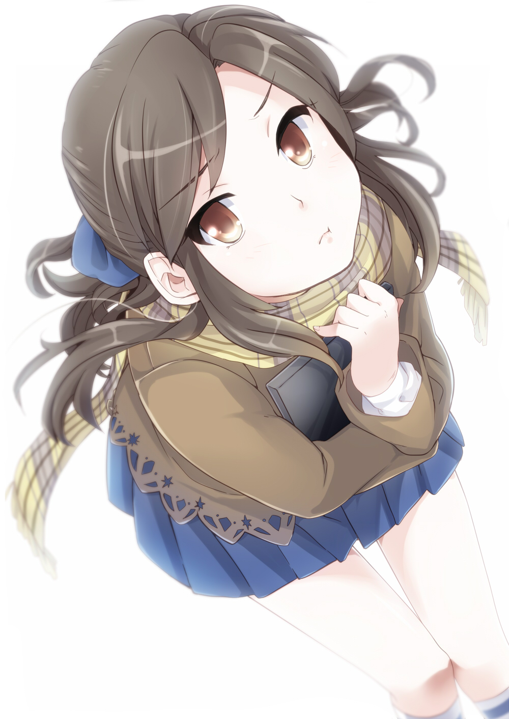 10s, 1girl, :t, bad_id, bad_pixiv_id, brown_hair, female_focus, highres