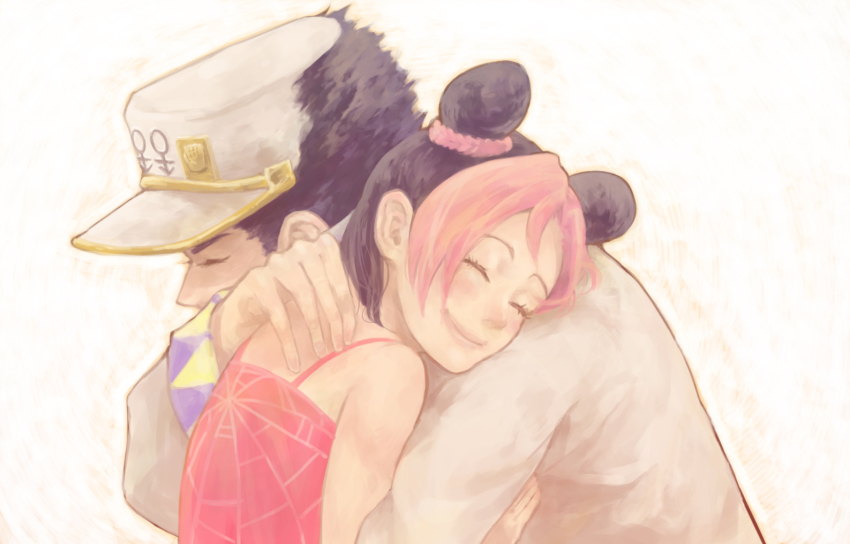 1boy, 1girl, aged_down, black_hair, braid, child, cone_hair_bun, double_bun