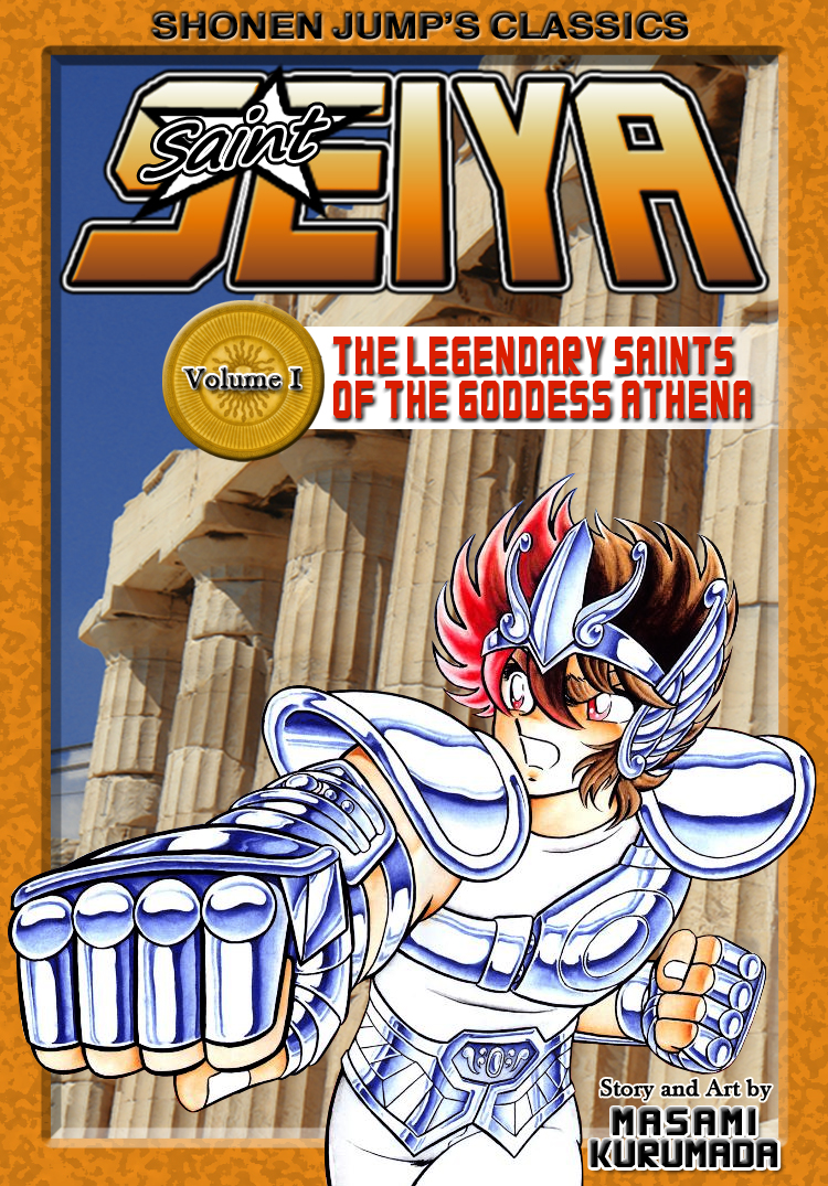 1980s_(style), armor, cover, greece, greek_temple, kurumada_masami, retro_artstyle, pegasus_seiya