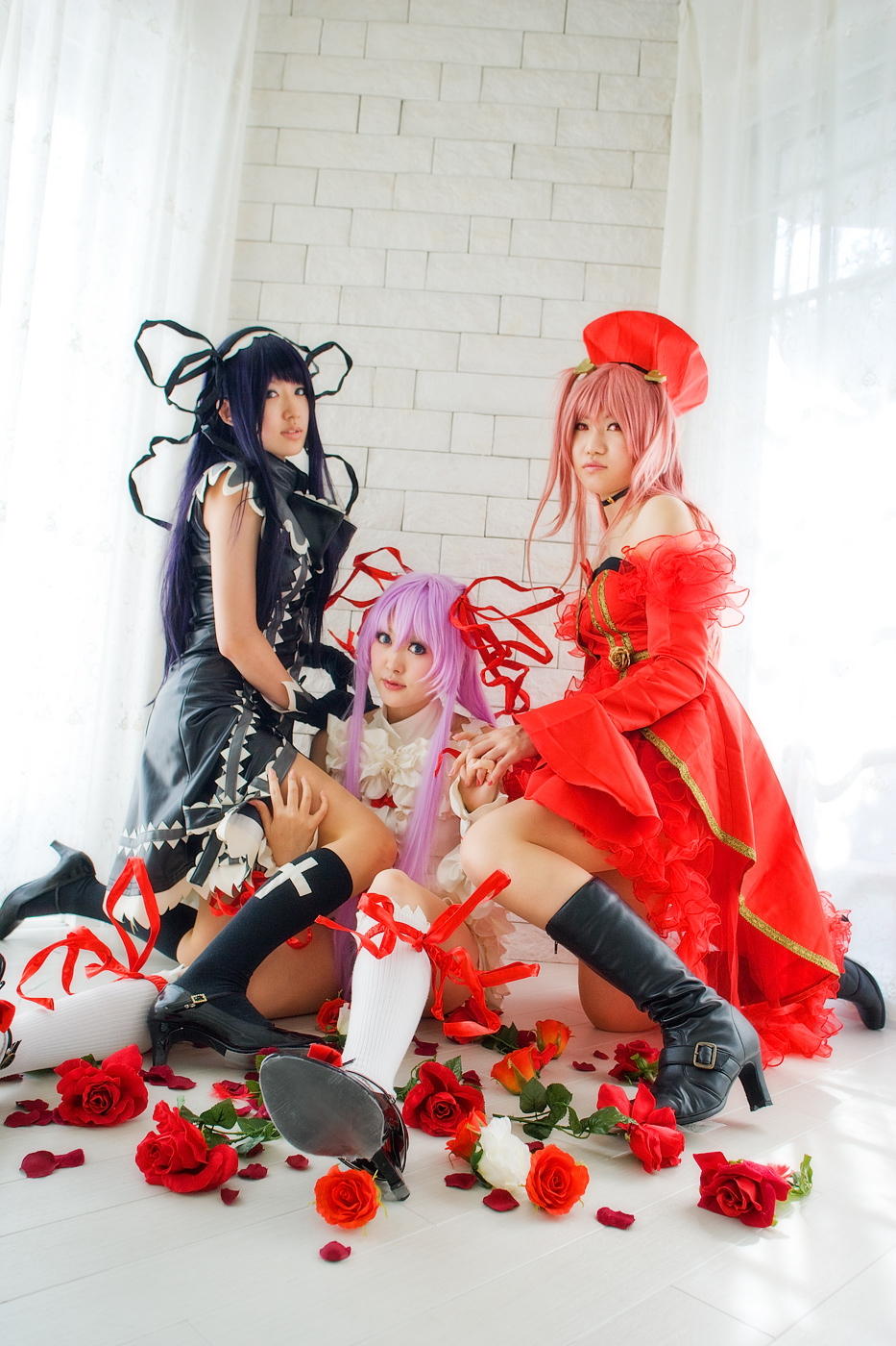 al_azif_(demonbane), another_blood, boots, cosplay, cuffs, demonbane, dress, etheldreda