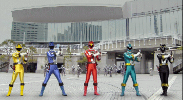 animated, animated_gif, dyna_black, dyna_blue, dyna_pink, dyna_red, dyna_yellow, engine_sentai_go-onger, explosion, kagaku_sentai_dynaman, kaizoku_sentai_gokaiger, lowres, photo_(medium), super_sentai, tagme, transformation