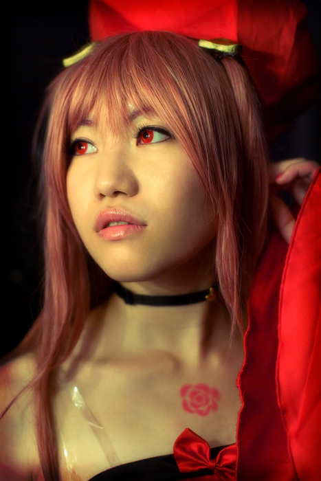 another_blood, cosplay, cuffs, demonbane, dress, frills, lace, photo_(medium)