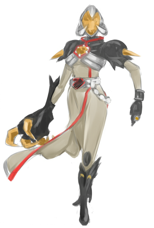 1girl, adapted_costume, ajino_(sakanahen), armor, belt, claws, female_focus, hiraki_ajino